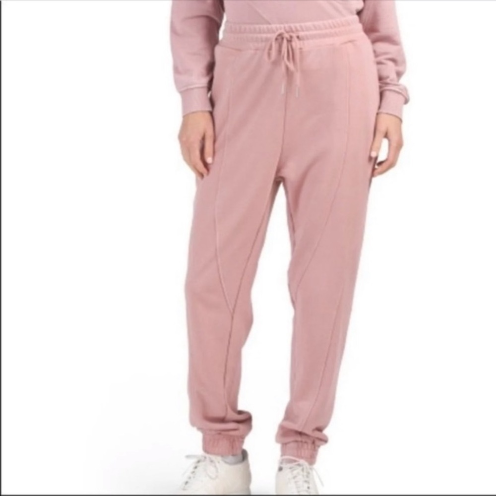 7 For All Mankind Dyed Relaxed Joggers Blush Small